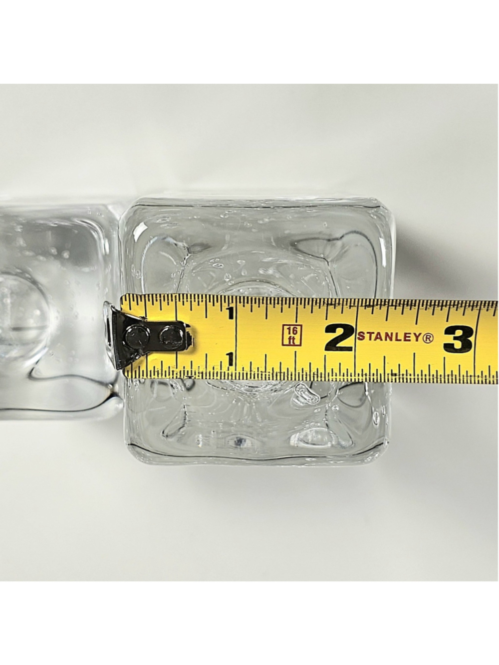 VTG Pair Iittala Finland Arkipelago Glass Candle Holders Timo Sarpaneva Ice MCM - Picture 3 of 10